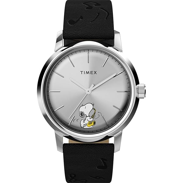 snoopy Timex Marlin Automatic Snoopy Easy Rider 40mm Leather Strap