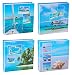 Produktbild WELLGRO® 4er Set Einsteckalbum Beaches - für Insgesamt 800 Fotos 10x15-22,5 x 23 cm (HxB)