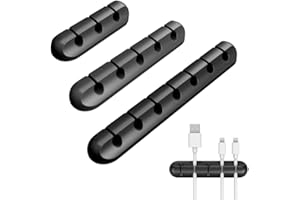 SSRDFU 3 szt. uchwytów na kable z klipsami do kabli, samoprzylepne, organizery do kabli, uniwersalne prowadzenie kabli, zestaw do prowadzenia kabli, na biurko, komputer, kabel USB do ładowania, do