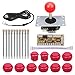 Produktbild Mopei Arkade Joysticks, Zero Delay Arcade Joysticks Game Kit USB Encoder Push Button Joysticks für Mame Jamma & Other Games For PC and Raspberry Pi 1/2/3(Rot)