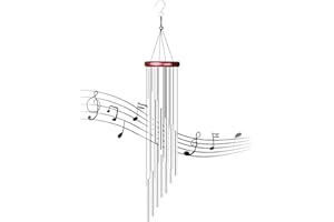 Songjum Wind Chimes for Garden Wind Chimes Outdoor Memorial Wind Chim with 12 Aluminum Alloy Tubes Grden Ornaments Windchimes for Home Patio Garden Indoor Outdoor Hanging Decor