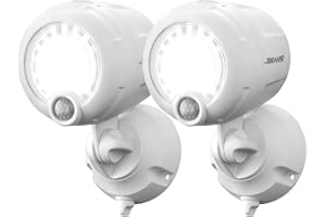 MR BEAMS Mr. Beams MB360XT Wireless Battery Operated outdoor Motion Sensor Activated 200 Lumen LED Spotlight, White, pack of 2