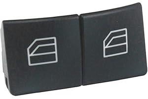 Senmubery Schaltknopfabdeckung für Fenster für Mercedes W204 W212 C e Glk Klasse, Reparaturknopfkappen für Fensterheber vorne links + rechts
