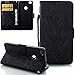Produktbild Huawei P8 Lite(2017) Flip Case ISENPENK Für Huawei P8 Lite(2017) Klapp Hülle Leder Muster Schmetterling Blumen [Schwarz] Original Magnet Bookstyle Wallet,Tasche Mit Gürtelclip Leder PU Lederhülle Schale Standfunktion Etui Schutzhülle Credit Card Slots Case Schutzhülle