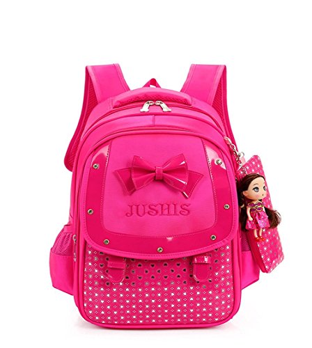 Preisvergleich Produktbild HGDGears Kinder Schulrucksack Mädchen Schultasche für Schule und Freizeit (rot)