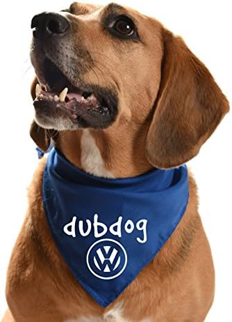 VW Dubdog bandana - Volkswagen Campervan, Beetle, T1 T2 T25 T4 T5 (Royal Blue, Regular (fits from Border Terrier to German Shepherd generally))