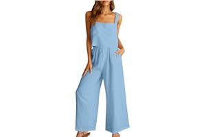 GENERICO Tuta Da Donna Estiva Casual Cotone E Lino Manica Corta Camicia + Pantaloni Lino Tuta Completo Donna Completo Donna Elegante Estiva Leggera Tuta da Ginnastica Elegante Curvy Tinta Unita Casual