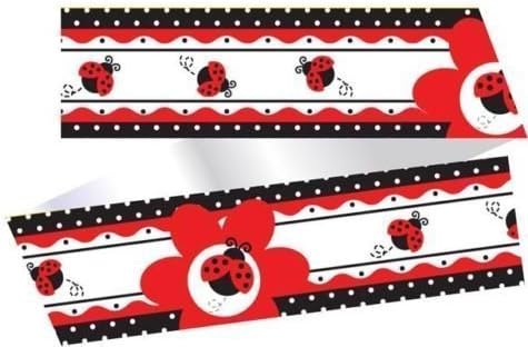 Fancy ladybug Polka Dot Party Cake Frill Ribbon - 100cm