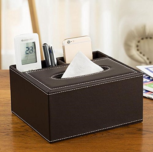 SSJDCF PU Leder Multi – funktionale Papier Handtuch Box Leder Desktop-Wohnzimmer Couchtisch Aufbewahrungsbox Pumpen Kartons