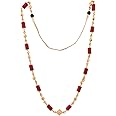 Radha's Creations Gold Plated Copper Mangalsutra for Women (No.113, Golden, Length 30.00 inches)