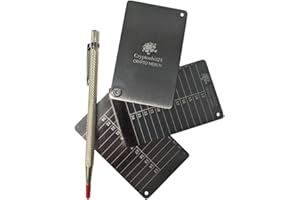 CRYPTOSHIT24 Generisch 3X Crypto Seed Phrase Wallet + Gravur-Stift | Wallet Recovery | Edelstahl | inkl. Gavurstift 5X 24er SeedPhrases, da beidseitig verwendbar/gelasert