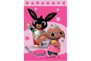 ILS I LOVE SHOPPING Coperta Plaid Morbida e Calda 100x140cm per Bambini Pile con stampa (Bing Sula Flop)