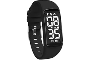 aswan watch Reloj Digital para Niñas y Niños con Cronómetro,Podómetro,Distancia y Calorías sin APPs ni Móvil,Calendario,Despertador-Reloj Fitness Tracker Infantil con Correa de Silicona