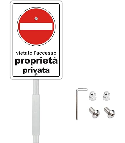 Cartello Strada Privata - Pannello In Alluminio 30x42 Cm Per Transito Autorizzati - Foto 4