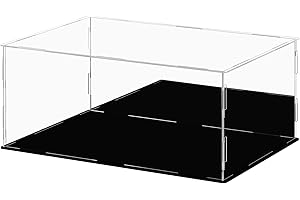 Ecoseao Acyrlic Vitrina con Espejo, Caja organizadora de acrílico Transparente para encimera, a Prueba de Polvo, para Figuras de acción, coleccionables, Almacenamiento en el hogar (35 x 25 x 15 cm)