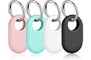 Ainiv 4 Piezas Funda Protectora para Samsung Galaxy Smarttag 2, Silicona Llavero de Funda Protectora para Smart Tag 2, Accesorios Anticaídas y Antiarañazos para Smarttag2 para Llaves Collar Mascotas