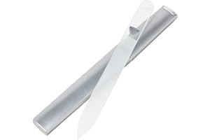 Bona Fide Beauty Lima de Uñas de Vidrio Pastel Con Estuche - Templado Checo Para Manicura de Uñas Naturales - Acabado Suave