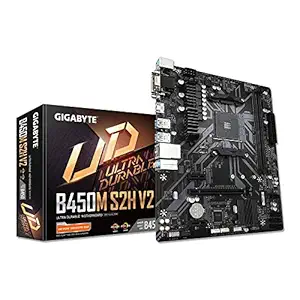 GIGABYTE AMD B450M S2H V2 Ultra Durable Motherboard with Digital VRM Solution, GIGABYTE Gaming LAN and Bandwidth Management, PCIe Gen3 x4 M.2, RGB LED Strip Header