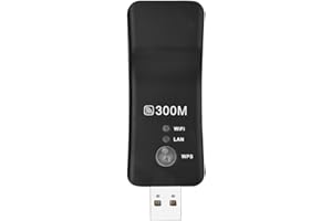 GARSENT Repetidor inalámbrico USB 300M Repetidor Amplificador de señal Ap WiFi Adaptador de Red de TV Inteligente con un Puerto RJ45