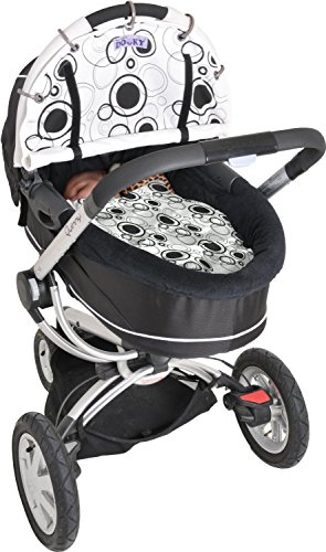 Dooky Pram Shade - Black Circles