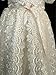 dressvip Ivory Lace Round Neck Short Sleeve Christening Gown with Ribbon (9-12months)