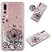 Produktbild Miagon Flüssig Hülle für Huawei P20 Pro,Glitzer Weich Treibsand Handyhülle Glitter Quicksand Silikon TPU Bumper Schutzhülle Case Cover-Löwenzahn Schmetterling