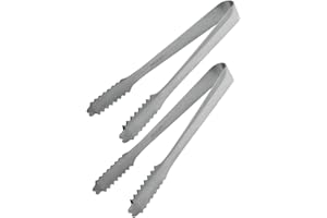 FMPROFESSIONAL FM Professional 21540 Pince à glaçons, pince de cuisine, pince inox, ustensile de cuisine, Acier inoxydable, 19 cm