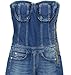MISS SIXTY "Sophie Overall Bustier Jumpsuit" womens bootcut jeans denim (navy blue)
