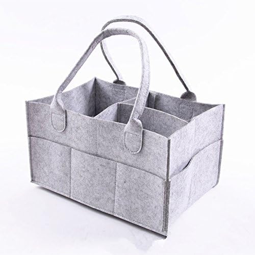 Baby Diaper Caddy Organizer | BONUS Card Holder | Nursery Storage Bin for Diapers, Wipes &amp; Toys | Portable Car Storage Basket | Changing Table Organizer | Great Baby Shower Gift Basket