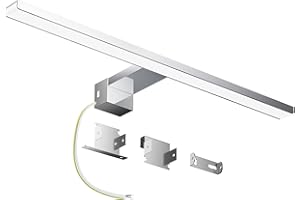 Hommie Lampe Miroir Salle de Bain 50CM Blanc Neutre 4000K LED 12W 230V 1549LM Étanche IP44 Luminaire Lampe de Miroir En Alliage d'Aluminium