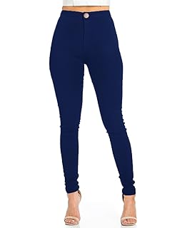 skinny navy blue trousers
