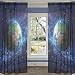 Produktbild COOSUN Planet Erde im Weltraum Schiere Vorhang Panels Tüll Polyester Voile Fenster Behandlung Panel Vorhänge für Schlafzimmer Wohnzimmer Wohnkultur, 55 x 84 Zoll, 2 Panels Set