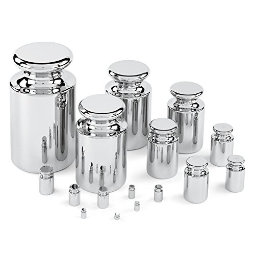 Kalibrierung Gewichte Set für Tasche Waage or Digitalwaagen in 100g, 200g und 500g - Edelstahl Übungs gewichte by Trimming Shop - Silbern, 7 Pcs - Total 505g