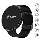 Fitness Armband-uhr Bluetooth Smartwatch , Sport Anti-Schweiß Tracker Schrittzähler Herzfrequenzmesser Schlaftracker für iPhone X,iPhone 7/7 Plus/8/8 Plus, Samsung S8/S8 Plus/S9/S9 Plus, Huawei P9, Xiaomi Andere Smartphone (Rosa)