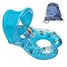 Produktbild Aufblasbarer Schwimmring von JCT für 2 Personen Mama und Baby, Abnehmbarer Schwimmring, Babysitz, Pool-Spielzeug mit Sonnenschutz, Blau
