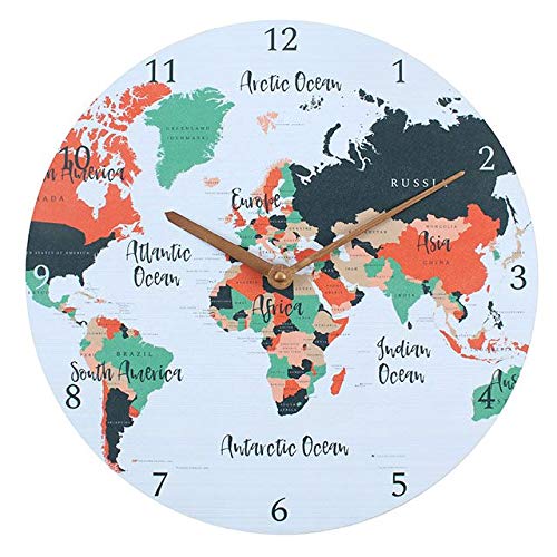 Orologio da Parete Mappa Stampa - mappamondo - Home Decor