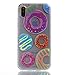 Produktbild iPhone X (5.8 Zoll) Hülle, Hozor TPU Durchsichtig Schutzhülle Kratzfeste Buntes Plating Reflektierend Muster Handy Hülle Weiche Silikon Bumper Case Rückseite Cover Tasche - Farbige Donuts