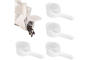 HAMKU 4 Stück verschlussclips für beutel, tütenclips, Verschlussclips mit Deckel, Snackspender Frischeclips, Snackspender Clip, zum Verschließen von Trockenwaren (Weiß)