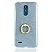 Produktbild Everainy Kompatibel für LG K8 2018/LG K9 Hülle Silikon Bumper Gummi Neu Cover mit Ring 360 Grad Ständer Hüllen für LG K8 2018 Handyhülle Stoßfest TPU Stoßstange Schutzhülle (Silber)