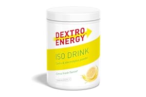 ‎DEXTRO ENERGY Dextro Energy, Iso Drink Elektrolyte Sport Getränkepulver, Lemon, Mit Natrium, Magnesium, Kalium, Chlorid, für schnelle Energieversorgung, 440g, 11 Portionen