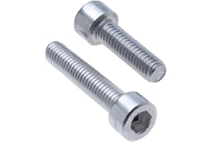 KEPLE Śruby z łbem Sześciokątnym M6x20 (pakiet 25) A2 stal Nierdzewna Klucz Imbusowy Sześciokątny Śruby Gwintowane Elementy Złączne Cylindryczne Heavy Duty Certified Standard DIN912 (6mm x 20mm)