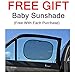Baby Car Seat Protector Mat - Covers Under Child Seat - Leather Saver For Baby Seat - 100% Money Back Guarantee - Includes *FREE* Baby Car Sunshade