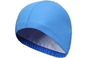 DAQIEPIN Unisex Gorro de Natación Piscina Mujer y Hombre Gorro de Piscina para Pelo Largo y Corto Gorros de Baño Impermeable Suave y Cómodo