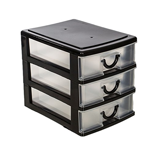 4er Set Schubladenbox Aufbewahrungsboxen in 4 tollen Farben Ideal für Büro, Küche & Werkstatt - 3