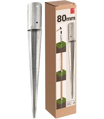 Piquet De Terre Galvanisé Novatool Ø18,5 X H30,5 Cm – Ancrage Sol Pour Lampes Jardin, Prises, Bornes – Fixation Sans Béton