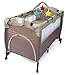 Portable Baby Child Travel Cot Bed Bassinet Play Pen Playpen (brown)