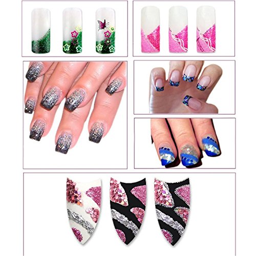 TRIXES 80 Stück gemischte Kosmetik und Make-Up Glitzer verschiedene Formen und Farben Glitter - 7