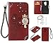 Produktbild für Galaxy S9 Hülle, Glitter Strass Bling Eule Ledertasche Muster Weich PU Schutzhülle für Samsung Galaxy S9 Flip Cover Wallet Case Tasche Handyhülle mit Lanyard Strap Stand Function Magnetverschluss Etui Schale Credit Card Slots Bookstyle Purse Design Handytasche Lederhülle Schutz Hüllen mit für Samsung Galaxy S9 +Schlüsselanhänger(U) (6)