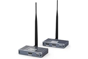 NINGKANGSHENG Trasmettitore e Ricevitore HDMI Wireless Kit di Estensione HDMI Wireless 656FT/200M con Trasmissione 5G per lo Streaming Audio-Video da PC, Laptop a HDTV, Proiettore