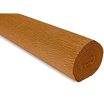 Carta Crespa Italiana Alta Qualit&agrave; - Rotolo 50 Cm X 2,5 M Marrone Scuro Per Fiori E Artigianato